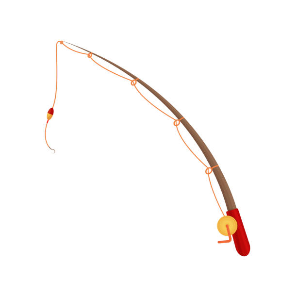 Fishing Rod With A Fishing Hook And A Float Fishing Tackle A Device For  Catching Fish Vector Illustration Isolated On A White Background Stock  Illustration - Download Image Now - iStock