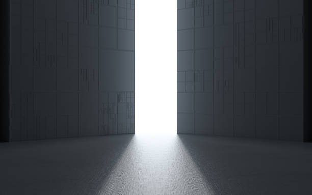 istock Open the door, success and hope, 3d rendering. 1344364584