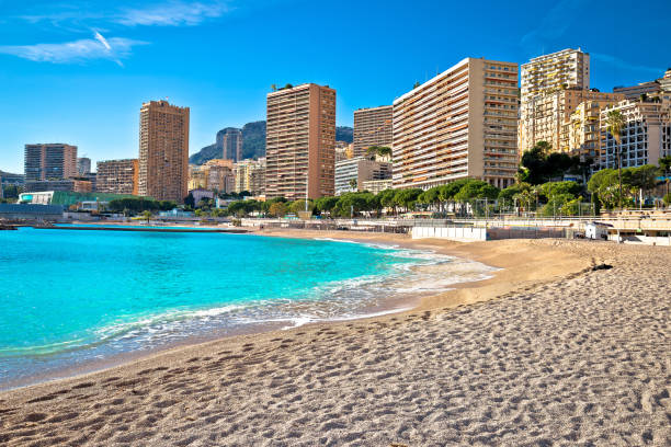 istock Monte Carlo Les Plages skyline and emerald beach view 1344365813