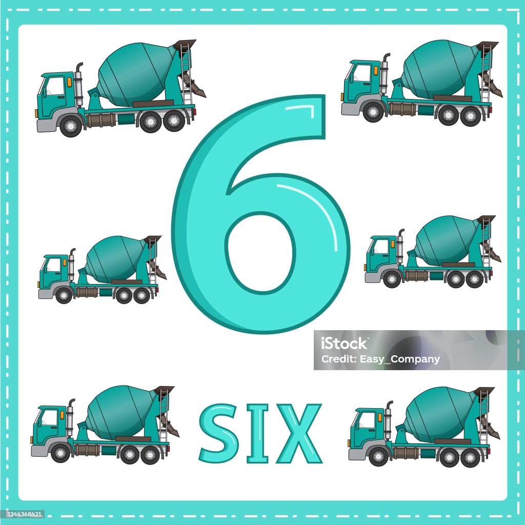 6with Numbers Illustrations For Numerical Education For Young Children For The ...