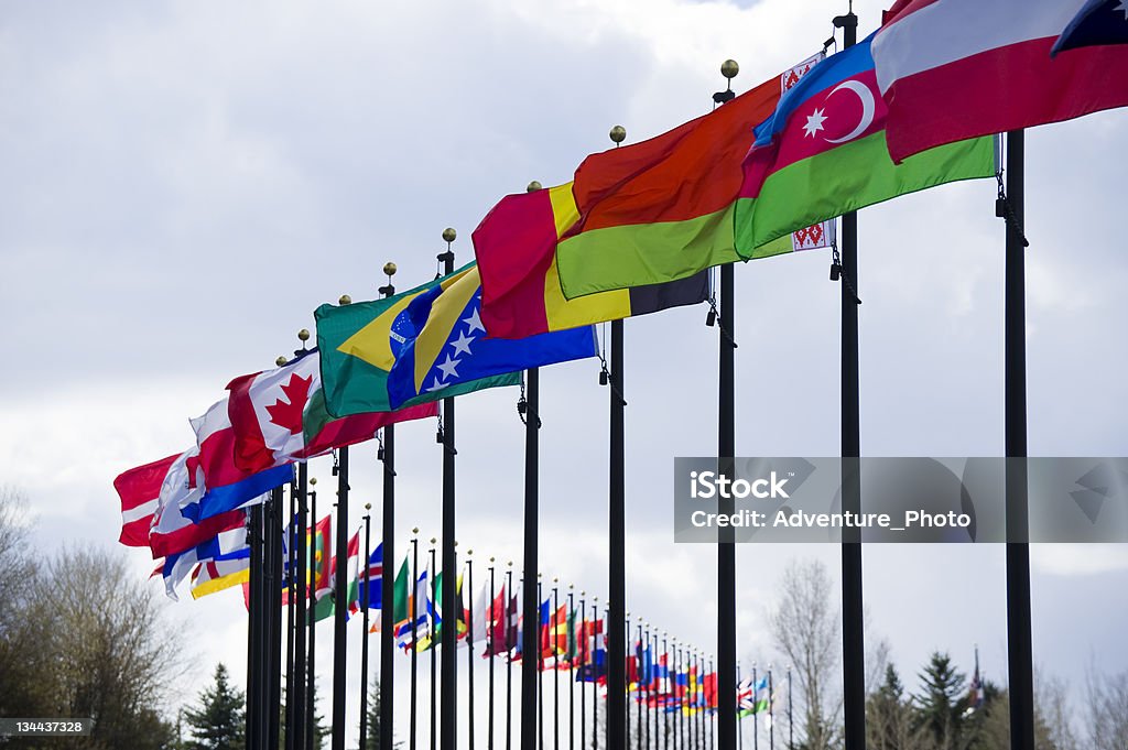 Drapeaux du monde International de rang - Photo de Drapeau libre de droits