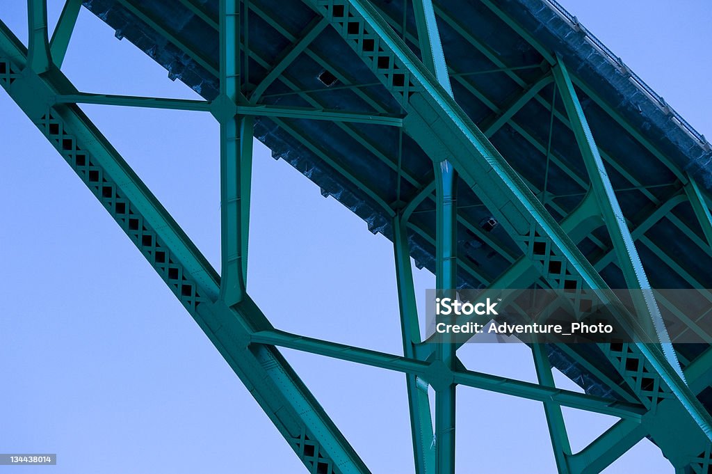 Bridge Steel Girder Detail of Supports Girder Stock Photo