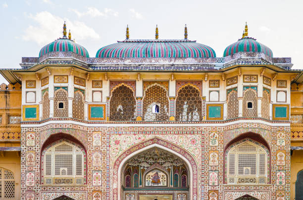 A section of the Amber Fort or Amer Fort located in Amber, Rajasthan, India A section of the Amber Fort or Amer Fort located in Amber, Rajasthan, India amber fort stock pictures, royalty-free photos & images