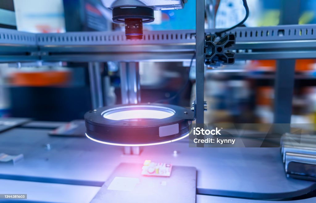 Visual Machine Image Robotic Machine Visual System Working Stock Photo - Download Image Now ...
