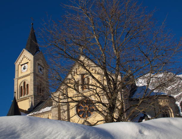 istock Church in Ramsau am Dachstein in Austria, Europe 1344382576
