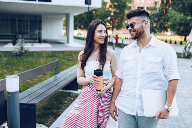 istock Young coworkers on the technological campus 1344386577