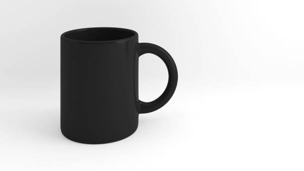 istock Black cup mockup on a white background,isolated on white background 1344386759