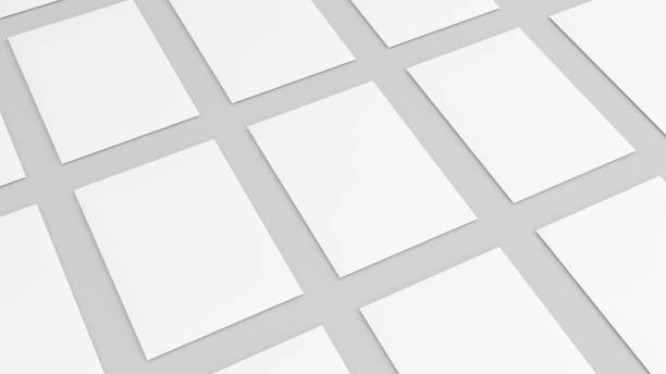 Blank paper on white background,Blank portrait A4,Mock-Up On Isolated white Background. Blank paper on white background,Blank portrait A4,Mock-Up On Isolated white Background,3d rendering print ad mockup stock pictures, royalty-free photos & images