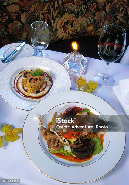 Rack Of Lamb Gourmet Entree Stock Photo - Download Image Now - Bon Appetit - Phrase, Dining, Dinner