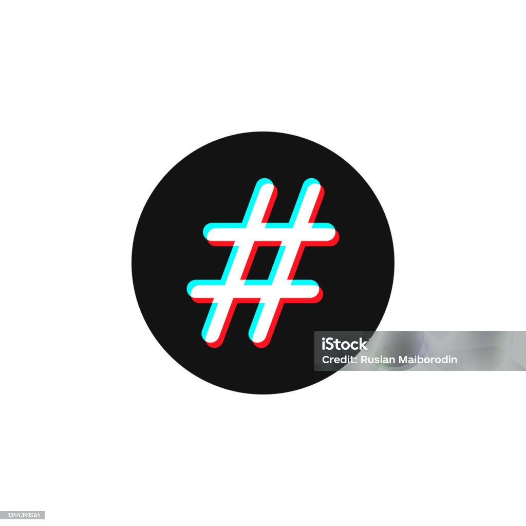 Hashtag Sign Button Hashtag Button Social Media Modern Design Stock Illustration - Download ...
