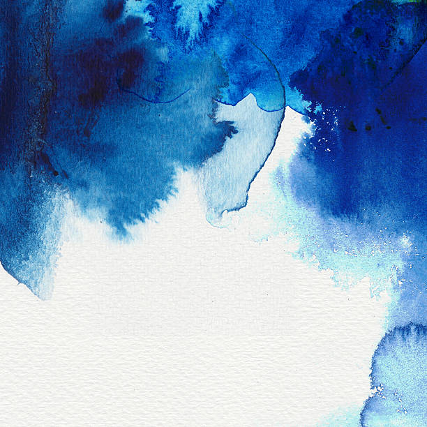 Abstract blue water colors and the shades that form