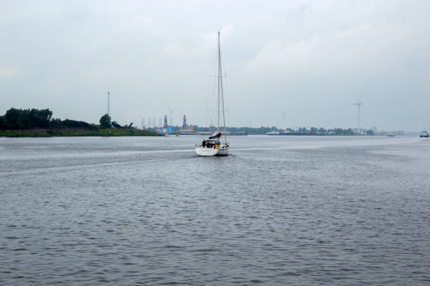 Sailing Boat From The Back At Amsterdam The Netherlands 27-6-2020
