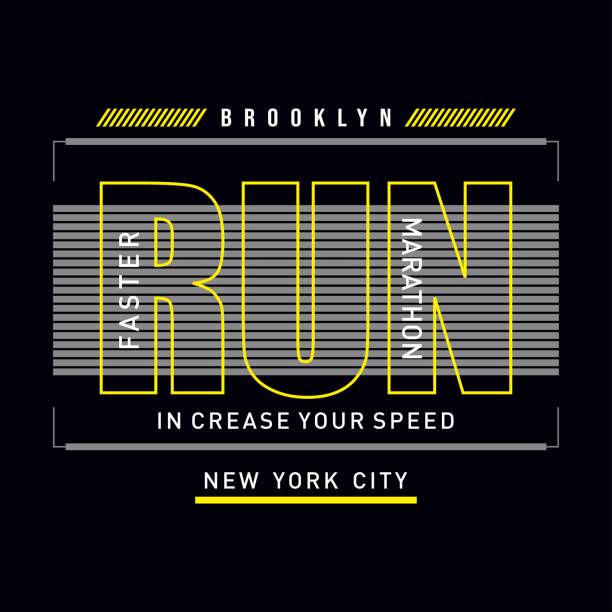 athletic run typography, tee shirt graphics, vectors - faster than magic 幅插畫檔、美工圖案、卡通及圖標