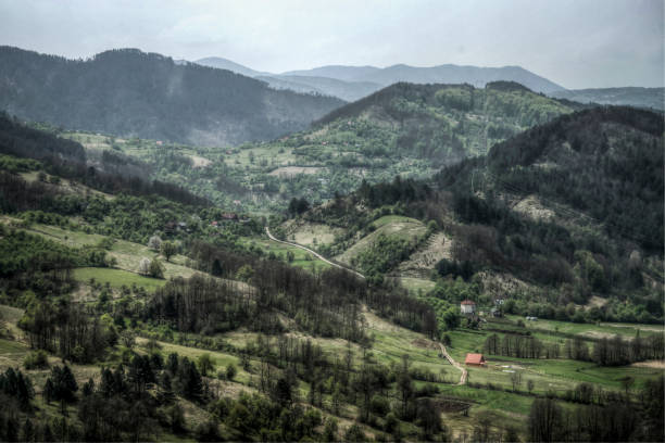 Beautiful view of Mokra Gora landscape in spring