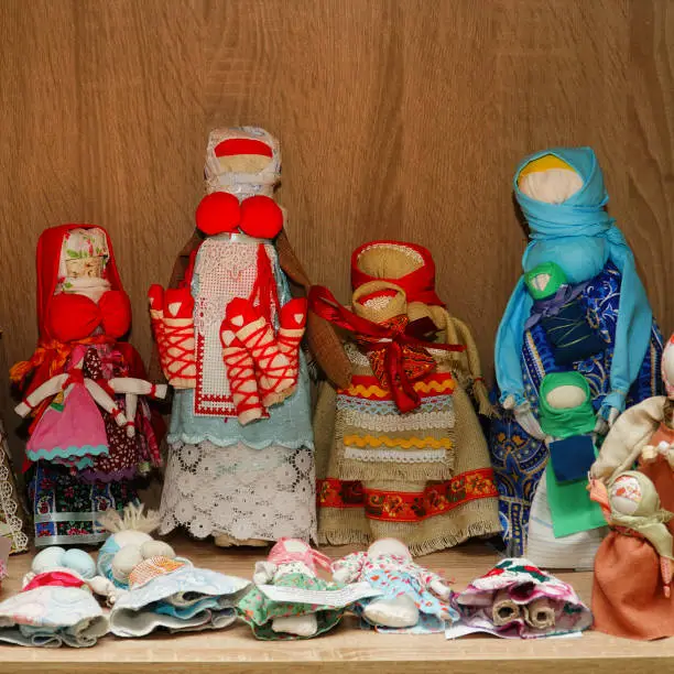 Photo of A traditional Russian souvenir is a rag doll