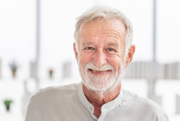 Portrait of happy senior man looking at camera, Smiling elderly caucasian old man Portrait of happy senior man looking at camera, Smiling elderly caucasian old man 60 69 years stock pictures, royalty-free photos & images