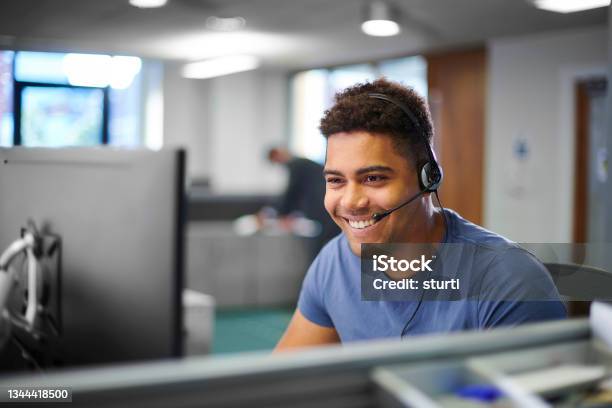 Call Centre Rep Stock Photo - Download Image Now - Call Center, Customer Service Representative, Service