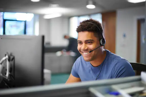 Photo of call centre rep