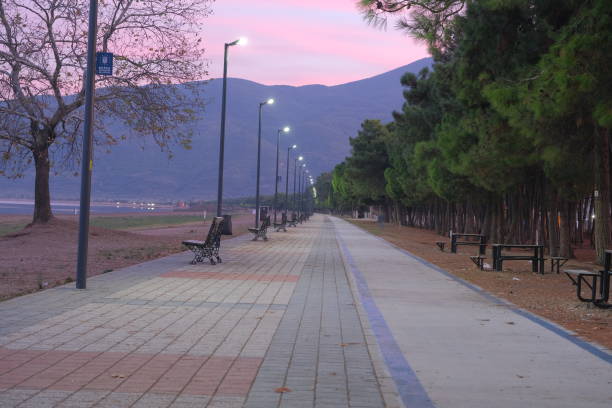 istock Walking way and lights and spots on sport 1344418587