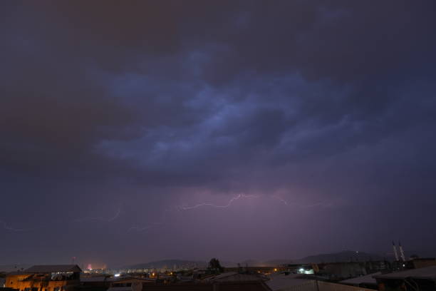 istock Stormy day and cloudy sky. Rainy night 1344418718