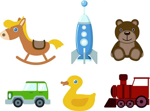 Vector illustration of toys