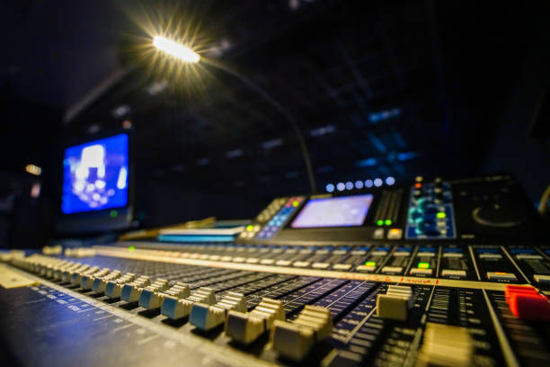 istock Digital mixer at concert venue 1344419656