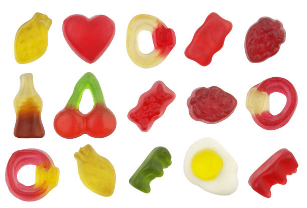 istock Different gummy candies isolated on white background 1344419704