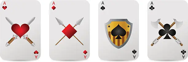 Vector illustration of Vector ace set