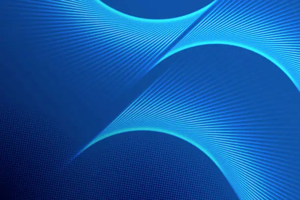 Vector illustration of Abstract shiny bright blue waves banner design