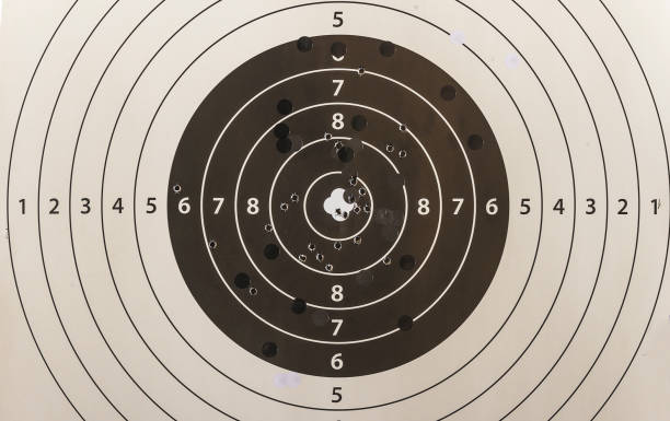 istock Target with trace of shot marks 1344435817