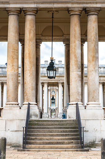 Corridor view at The Royal Naval College in Greenwich