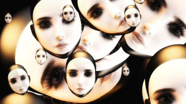 istock Artistic 3D Illustration of a Face 1344438610