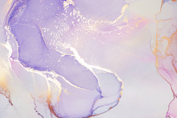 istock Abstract hand painted alcohol ink texture in luxury style 1344439621