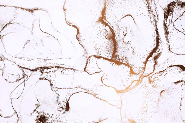 istock Abstract hand painted alcohol ink texture in luxury style 1344439626