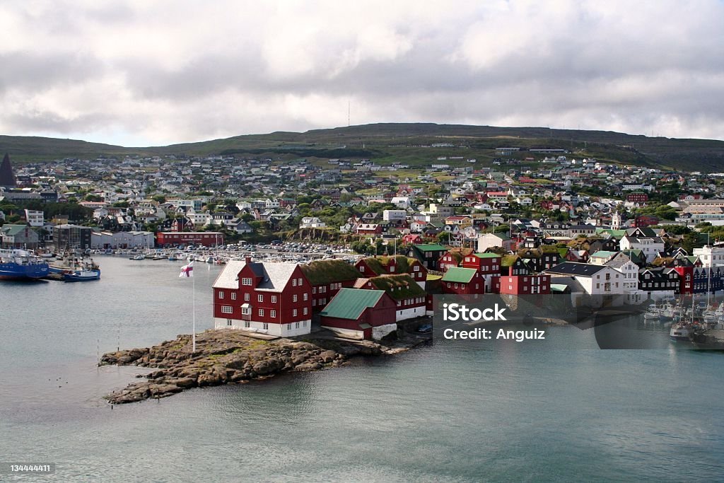 Torshavn, Port, Faroese Islands Torshavn, Puerto, Tinganes, Islas Feroes, Torshavn Stock Photo