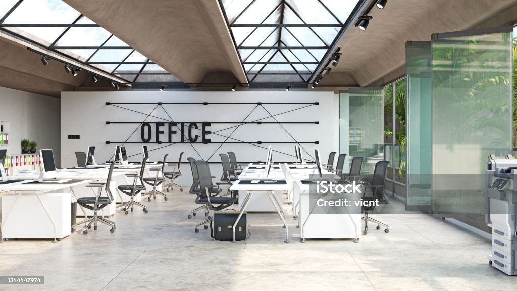 Modern Office Interior Design Concept Stock Photo - Download Image Now ...