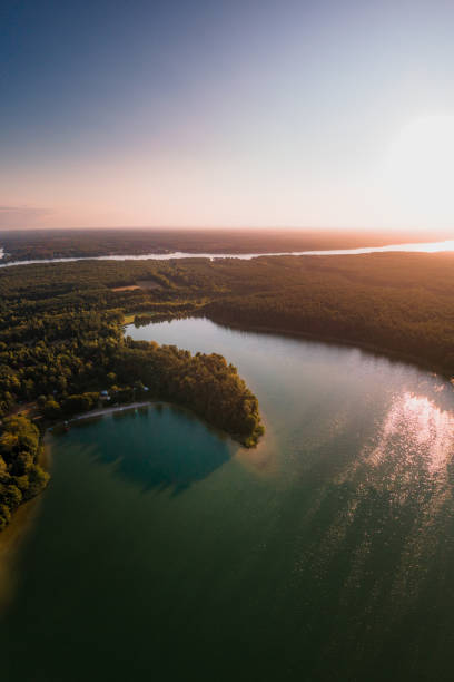 istock Sunrise at the lake Wdzydze 1344450401