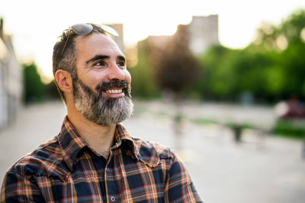 istock Portrait of modern businessman with beard 1344452429