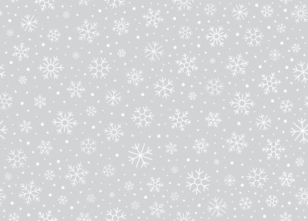 winter schneeflocken hintergrund - vector pattern seamless backgrounds stock-grafiken, -clipart, -cartoons und -symbole