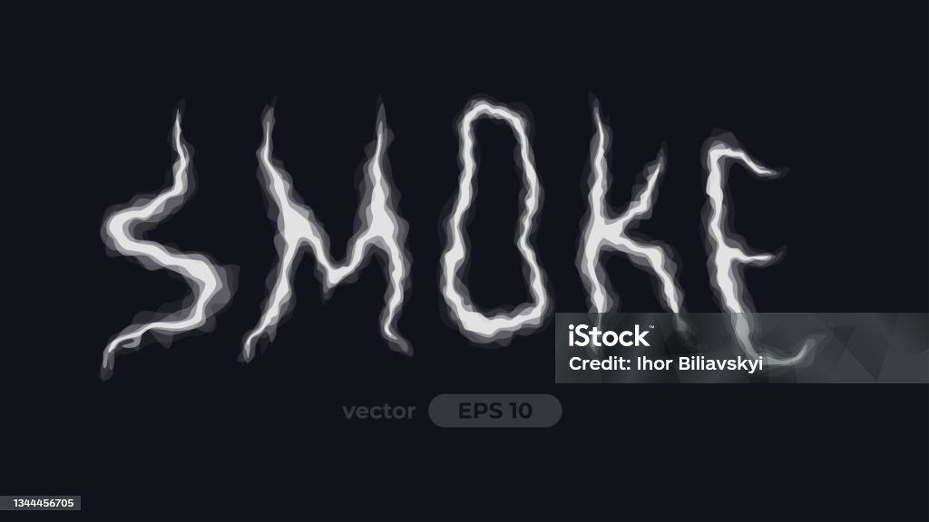 Smoke Letters Plug In Smoke Letters Isolated Flat Style Vector Illustration Simple Modern ...