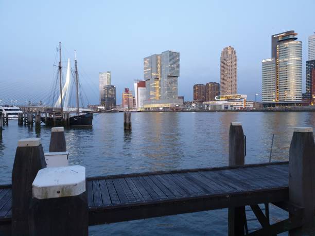 istock Skyline of Rotterdam at dusk 1344457492