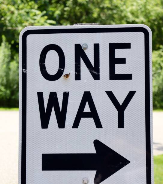istock One Way Metal Sign 1344461705