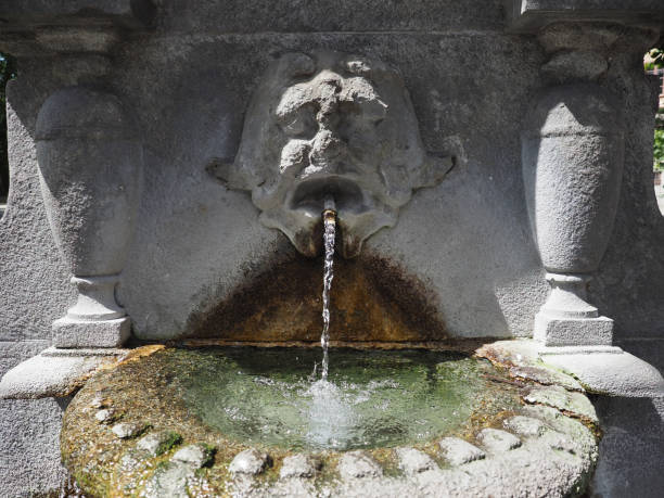 istock Fountain of masks in Turin 1344468069