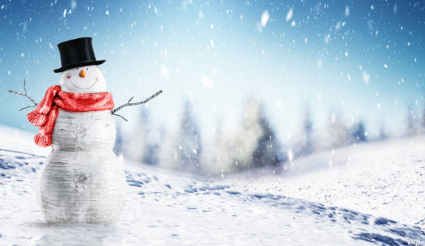 istock Smiling Happy Snowman 1344473168