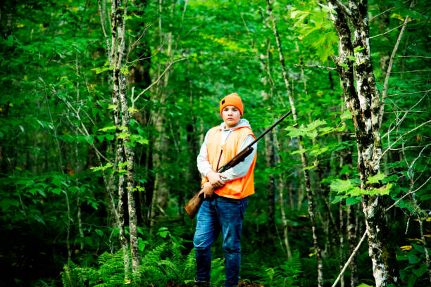 istock A young hunter in the woods Bird hunting 1344474784