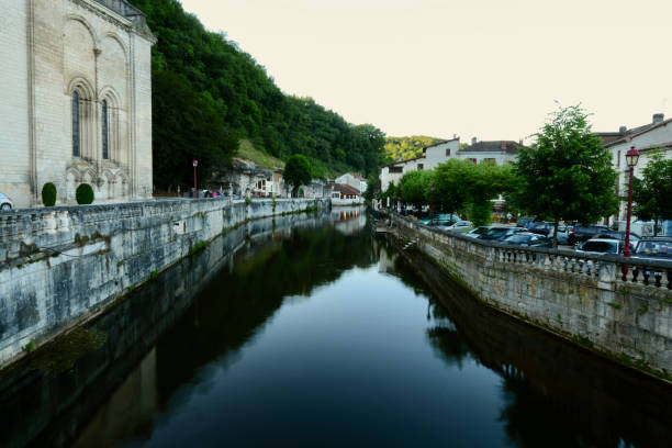 Saint Peter of Brantome was founded by Charlemagne. It is a Benedictine abbey  Romanesque architecture on the Dronne River