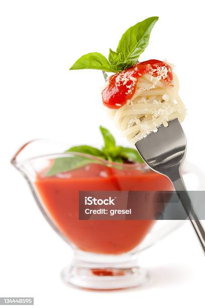 Spaghetti Stock Photo - Download Image Now - Basil, Bolognese Sauce, Bowl