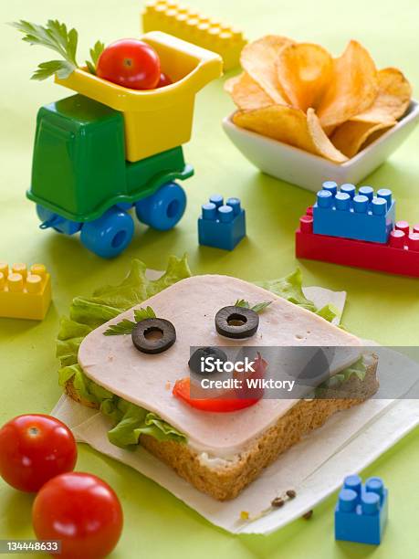 Breakfast For Child Stock Photo - Download Image Now - Blue, Bread, Breakfast
