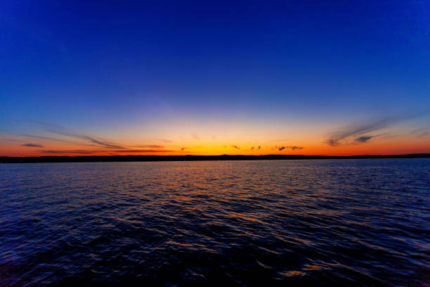 End of summer sunset sailing on West Bay, Traverse City Michigan
