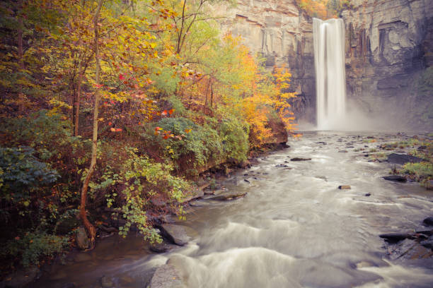 Taughannock Falls in Upstate New York stock photo